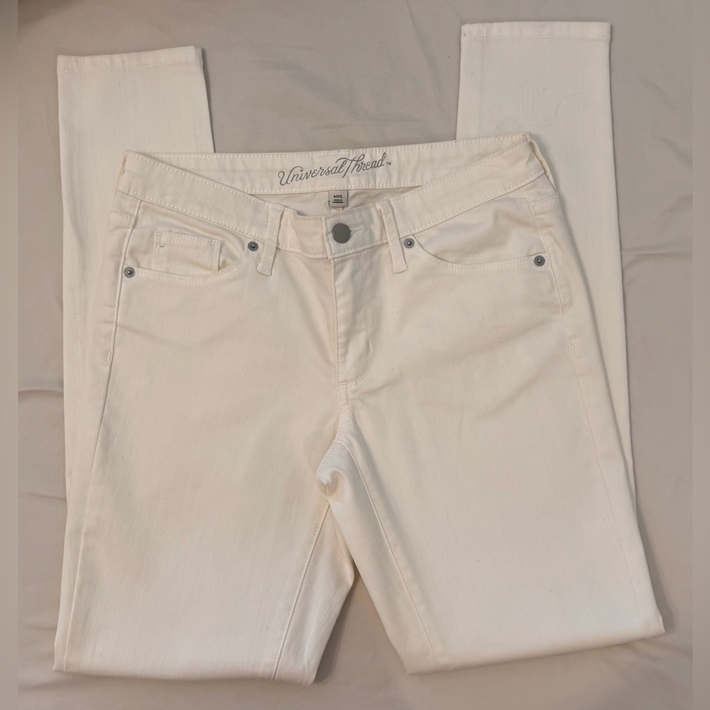 Universal Thread Cream Mid Rise Skinny Jeans - Picture 3 of 4